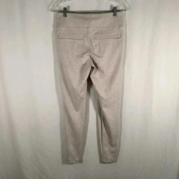 Athleta Leggings Women's Medium Beige Pull On Stretchy Mid Rise Zip Pockets - Picture 6 of 10